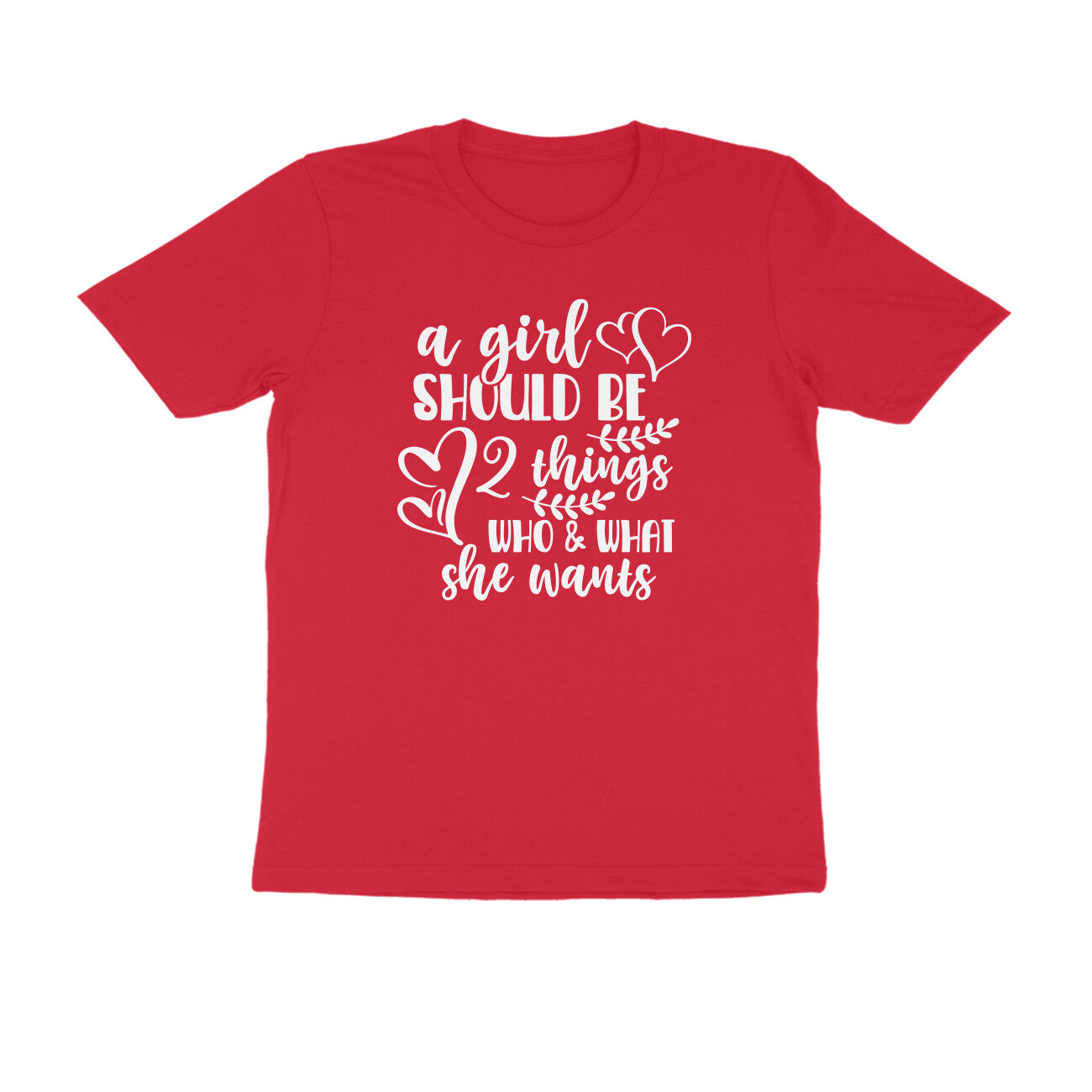 Half Sleeve Round Neck T-Shirt – A girl should be 2 puraidoprints