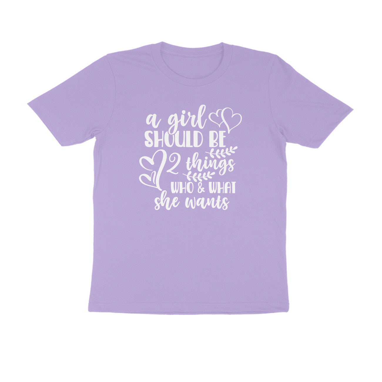 Half Sleeve Round Neck T-Shirt – A girl should be 2 puraidoprints