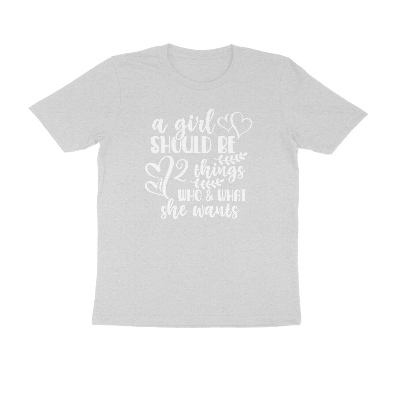 Half Sleeve Round Neck T-Shirt – A girl should be 2 puraidoprints