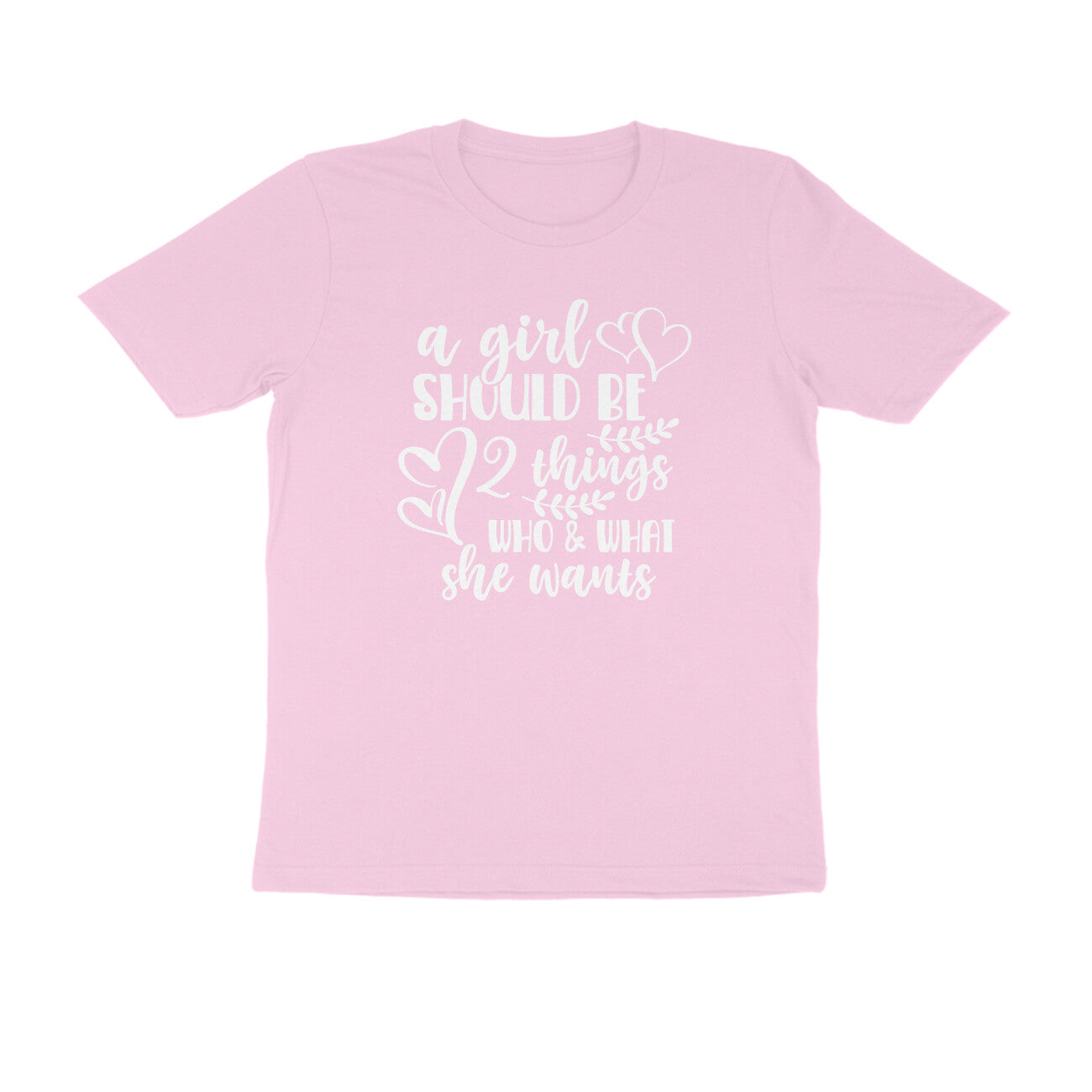 Half Sleeve Round Neck T-Shirt – A girl should be 2 puraidoprints