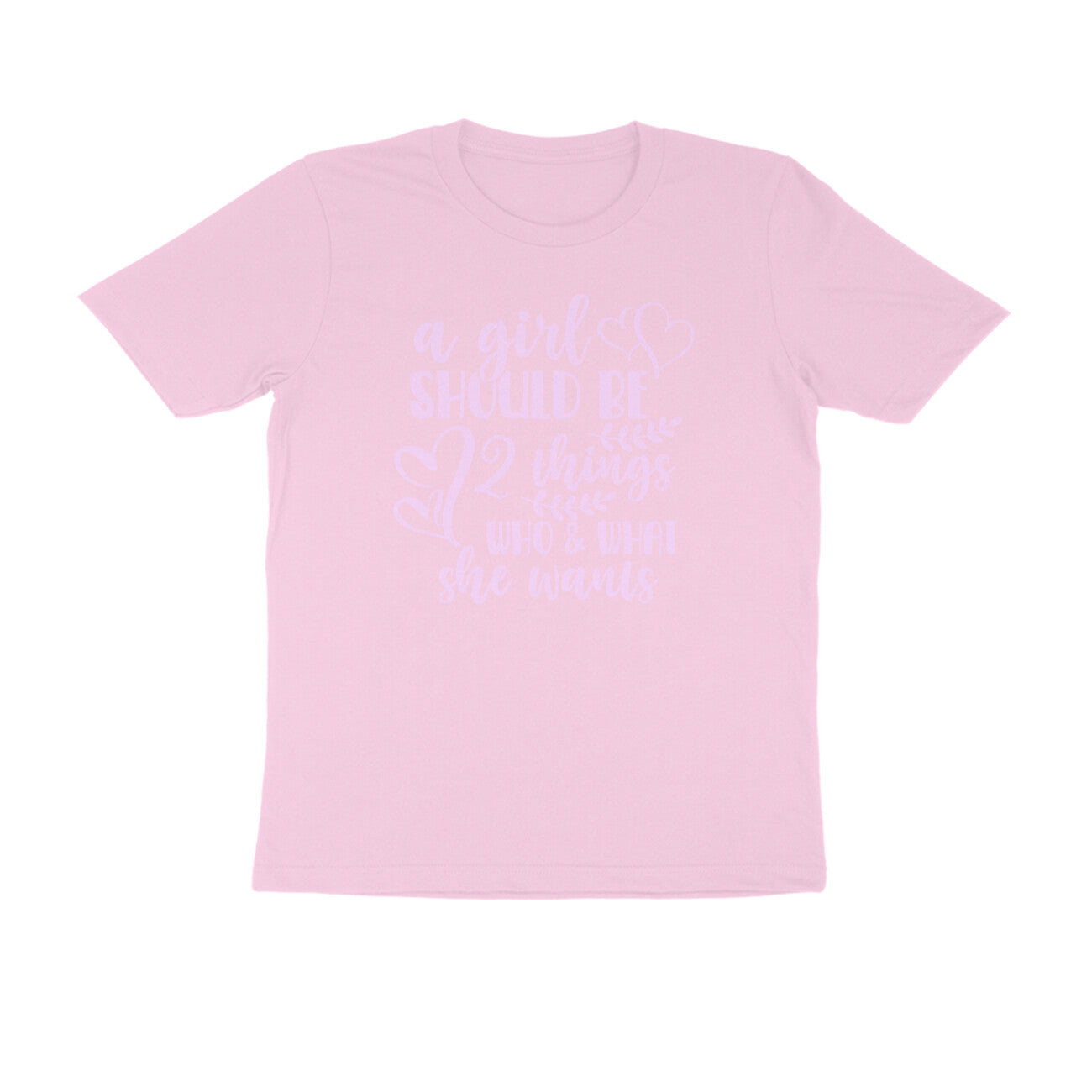 Half Sleeve Round Neck T-Shirt – A girl should be 3  ﻿ puraidoprints