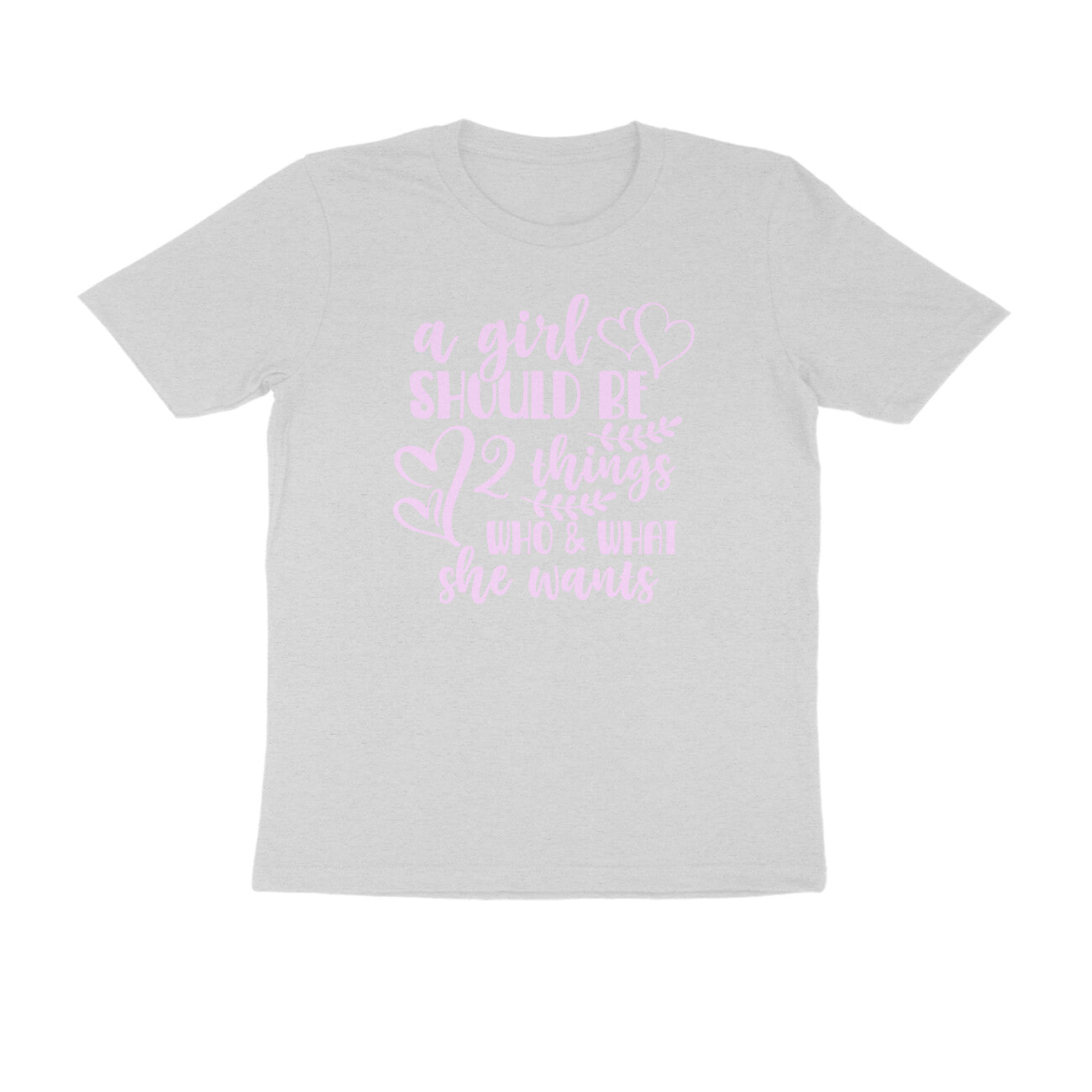 Half Sleeve Round Neck T-Shirt – A girl should be 3  ﻿ puraidoprints