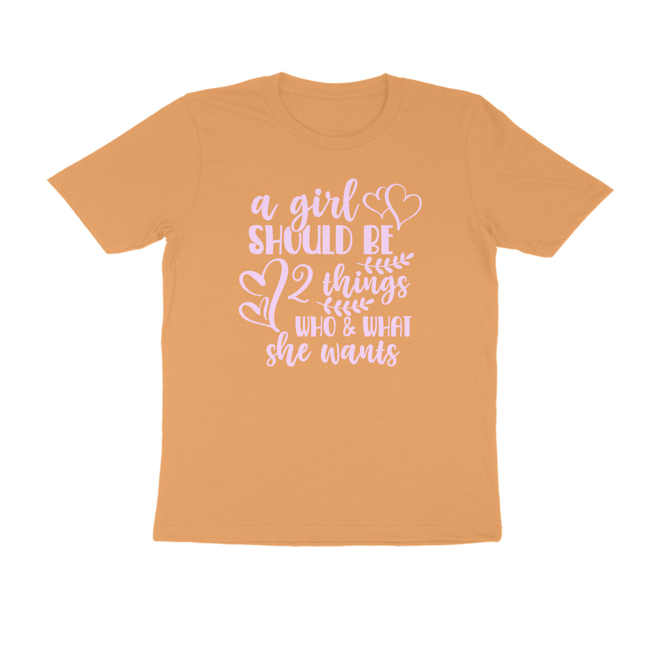 Half Sleeve Round Neck T-Shirt – A girl should be 3  ﻿ puraidoprints