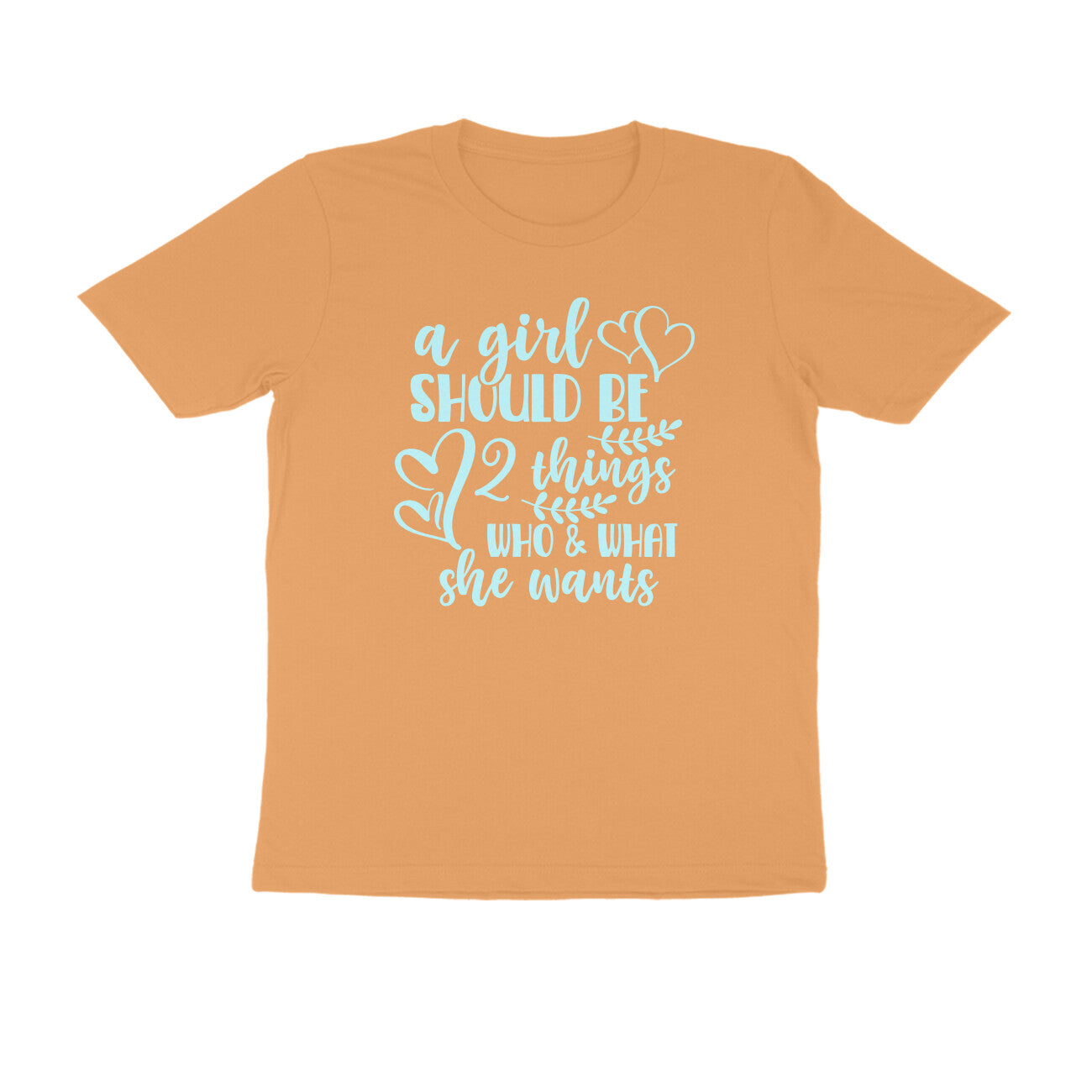 Half Sleeve Round Neck T-Shirt – A girl should be 4 puraidoprints