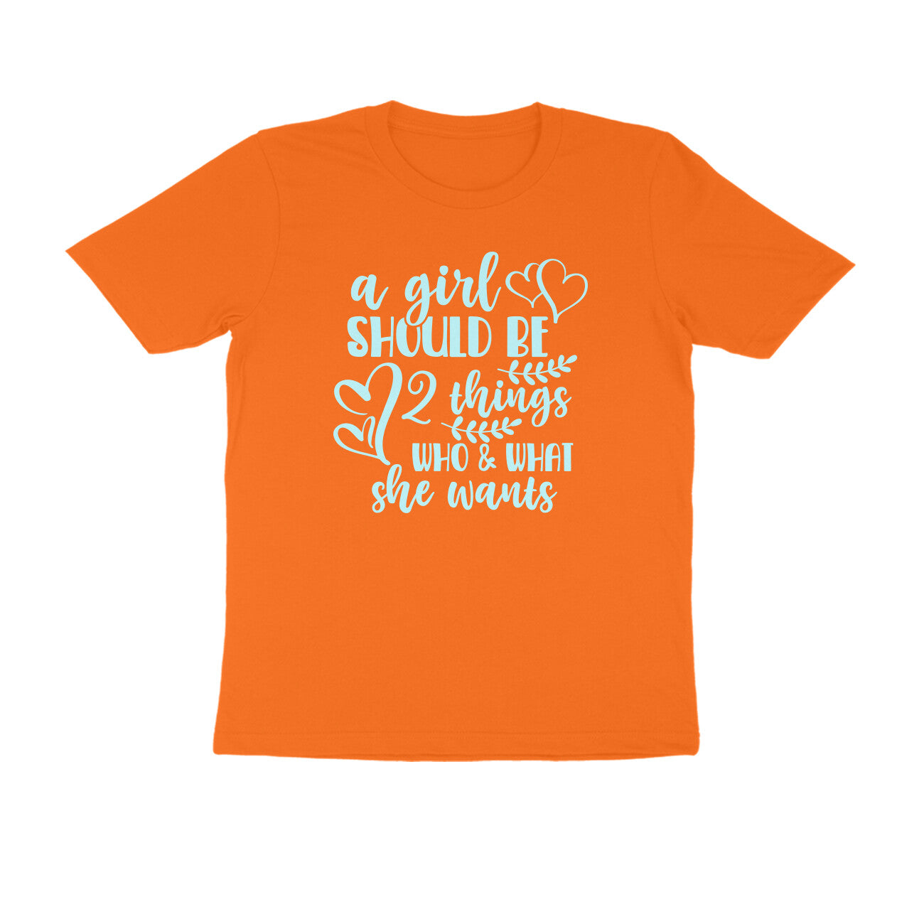 Half Sleeve Round Neck T-Shirt – A girl should be 4 puraidoprints