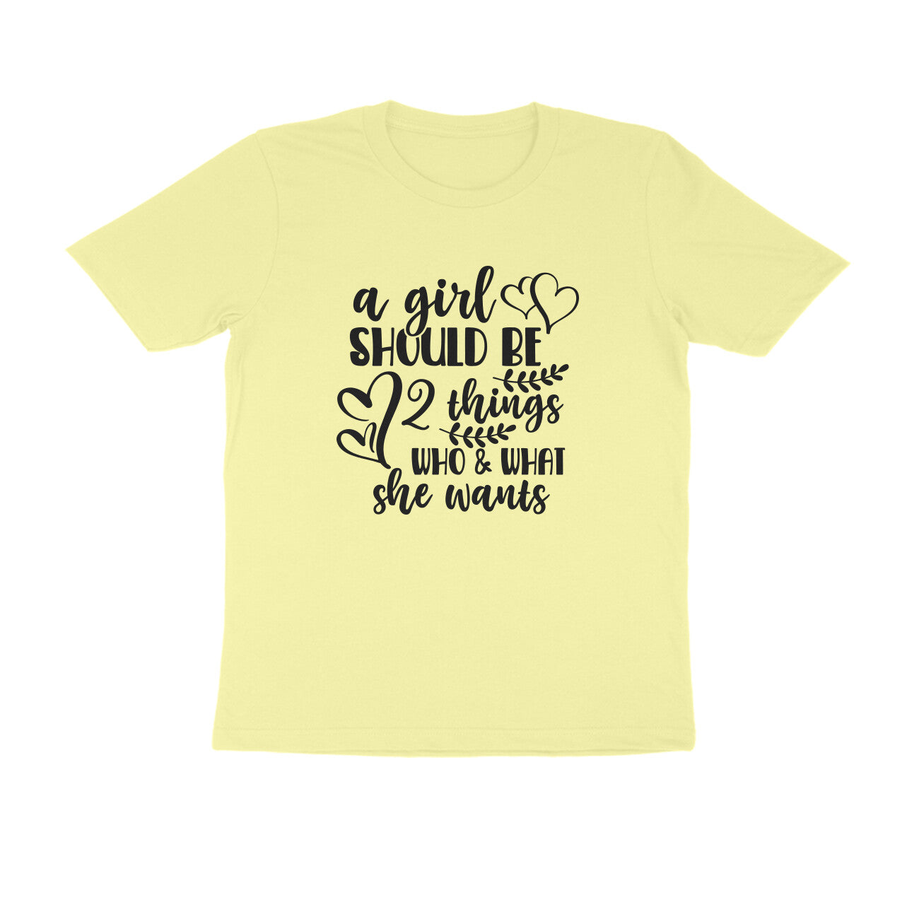 Half Sleeve Round Neck T-Shirt – A girl should be puraidoprints