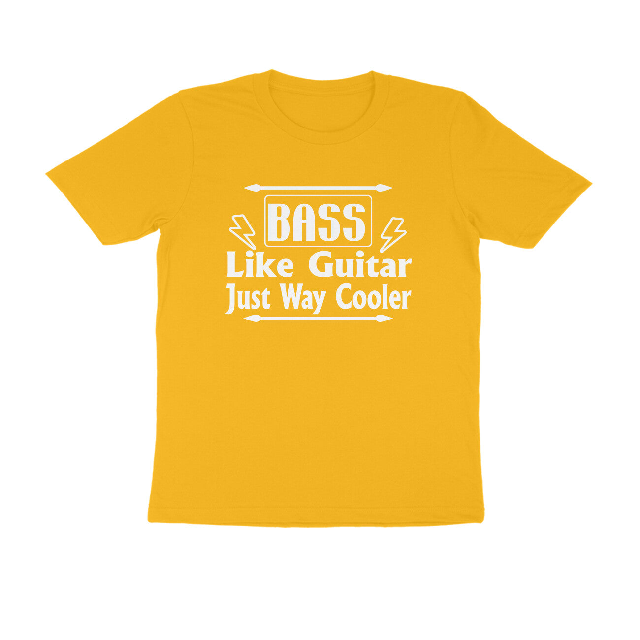 Half Sleeve Round Neck T-Shirt – Bass - like guitar just way cooler 3 puraidoprints