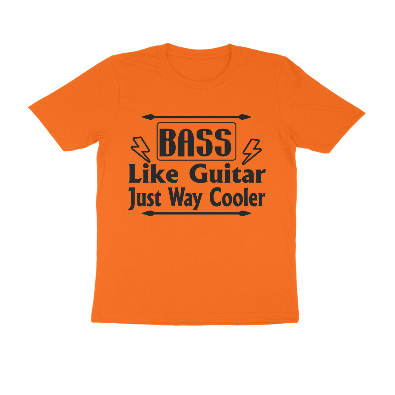 Half Sleeve Round Neck T-Shirt – Bass - like guitar just way cooler puraidoprints