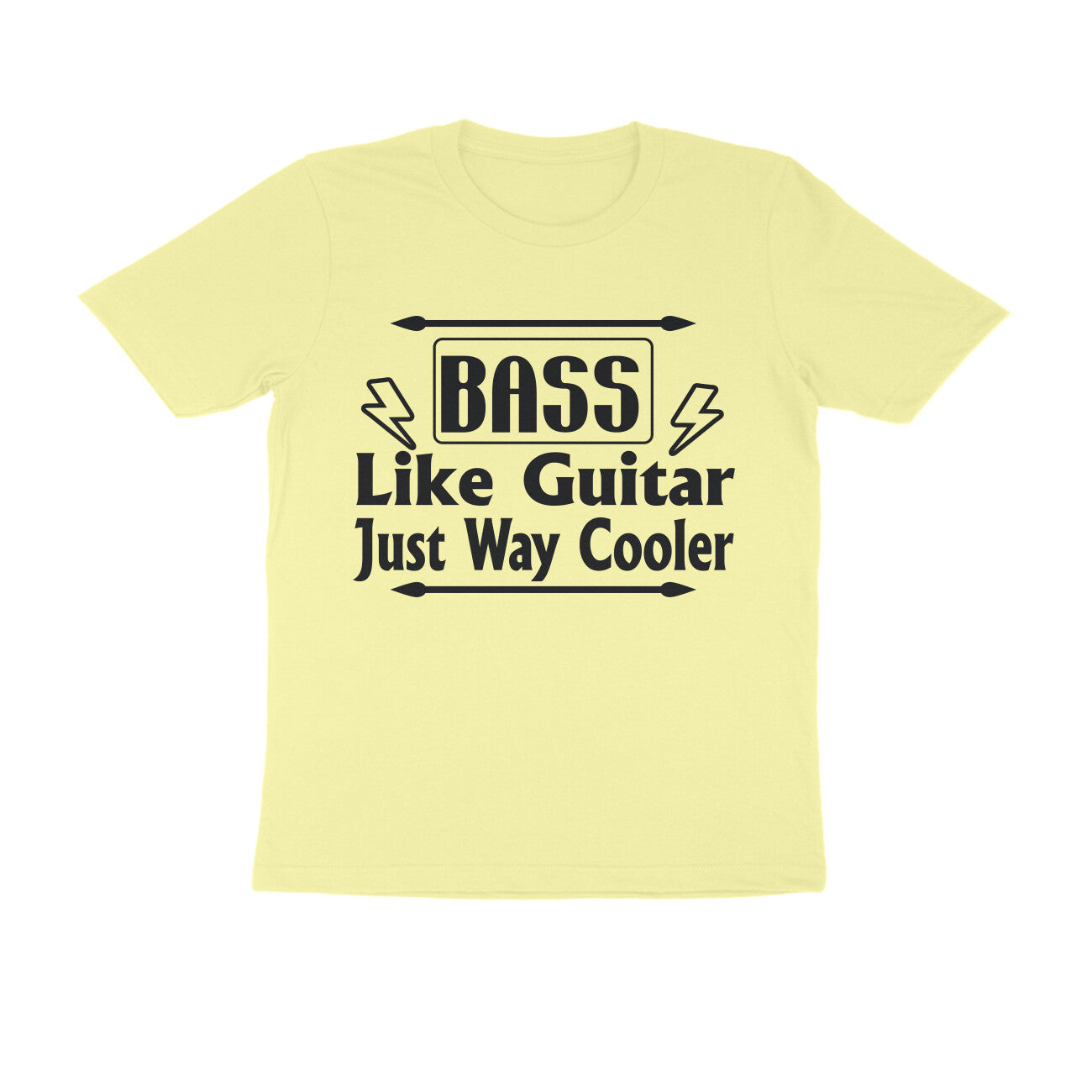 Half Sleeve Round Neck T-Shirt – Bass - like guitar just way cooler puraidoprints