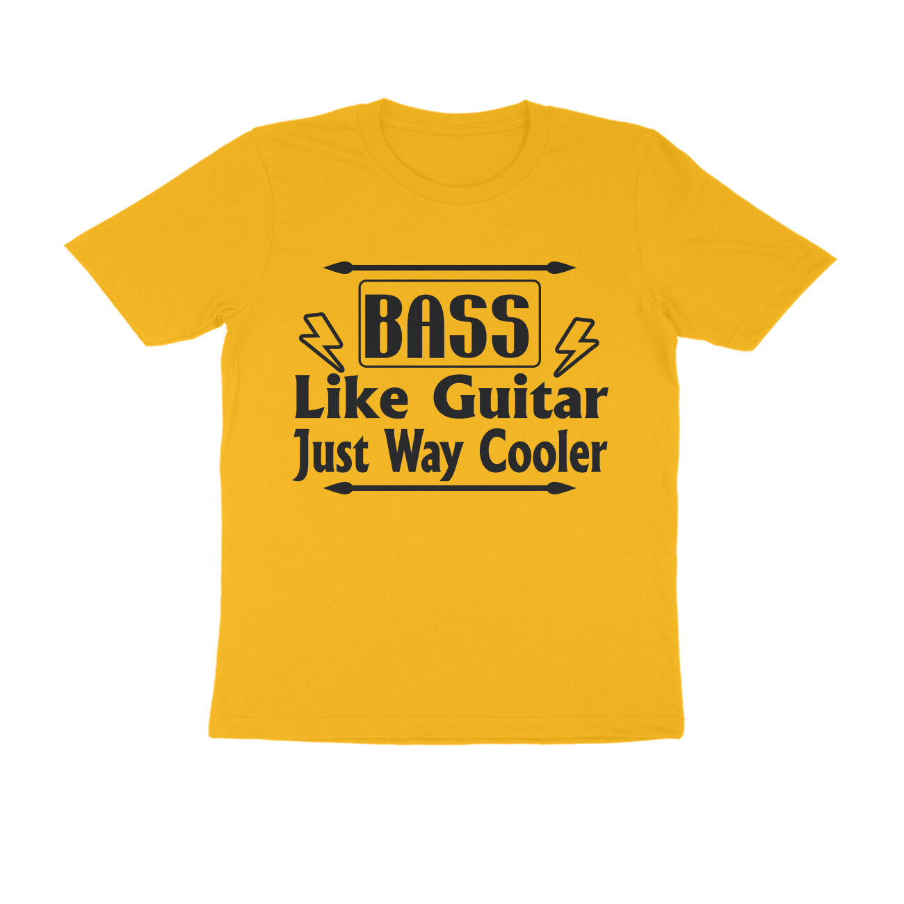 Half Sleeve Round Neck T-Shirt – Bass - like guitar just way cooler puraidoprints