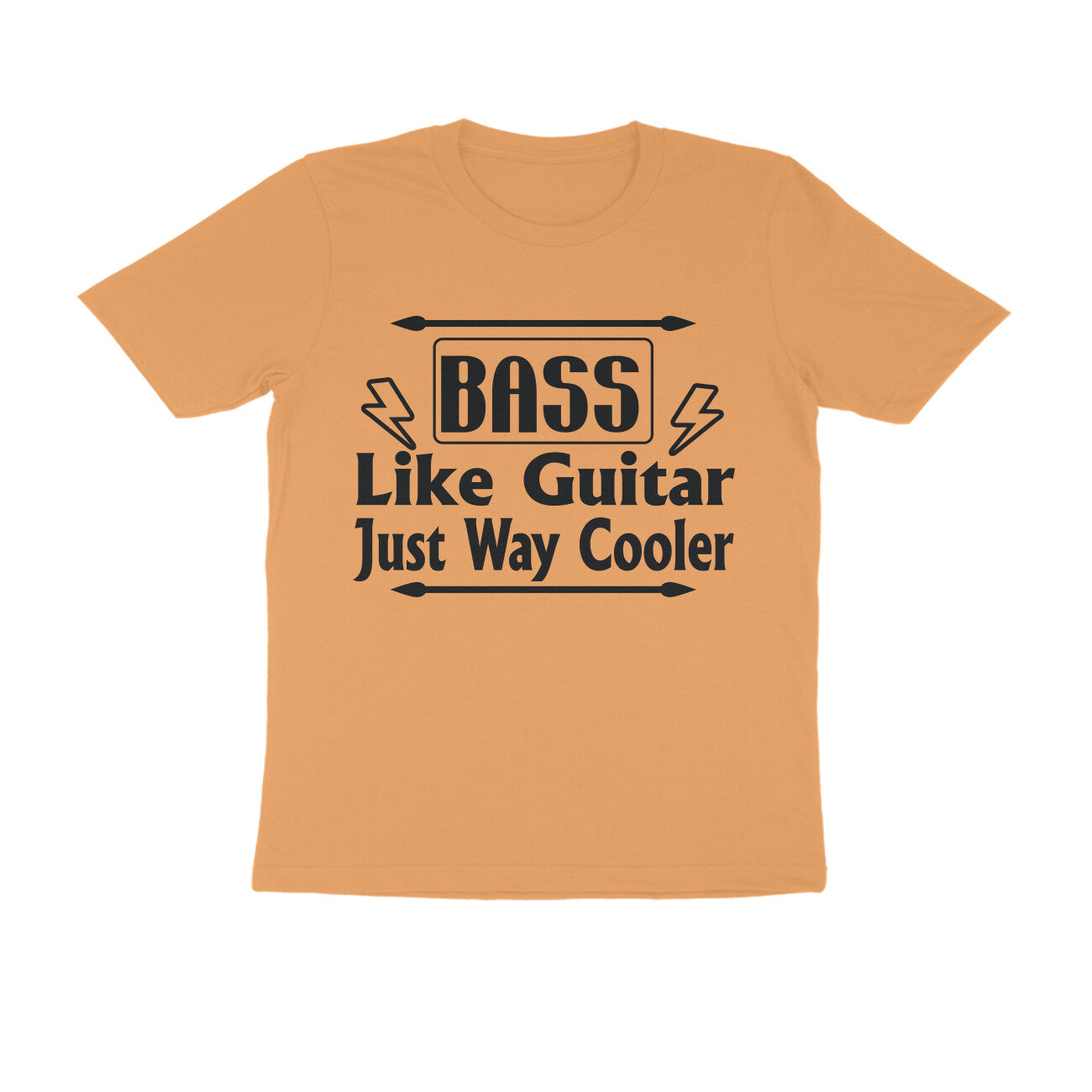 Half Sleeve Round Neck T-Shirt – Bass - like guitar just way cooler puraidoprints