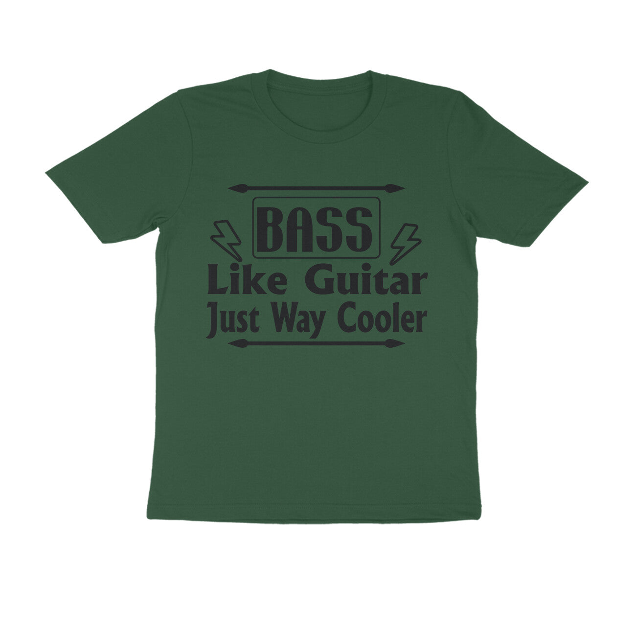 Half Sleeve Round Neck T-Shirt – Bass - like guitar just way cooler puraidoprints