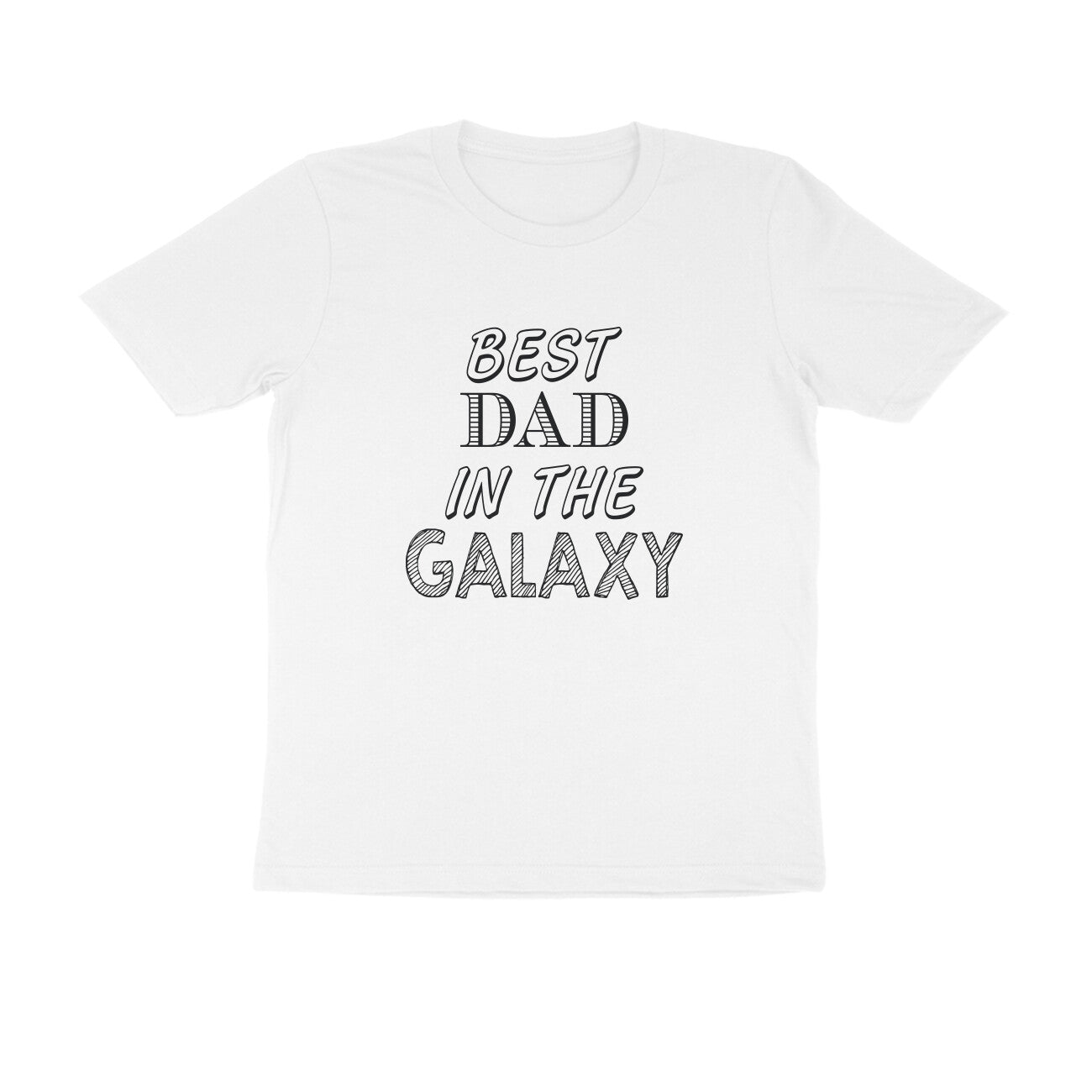 Half Sleeve Round Neck T-Shirt – Best Dad in the Galaxy puraidoprints