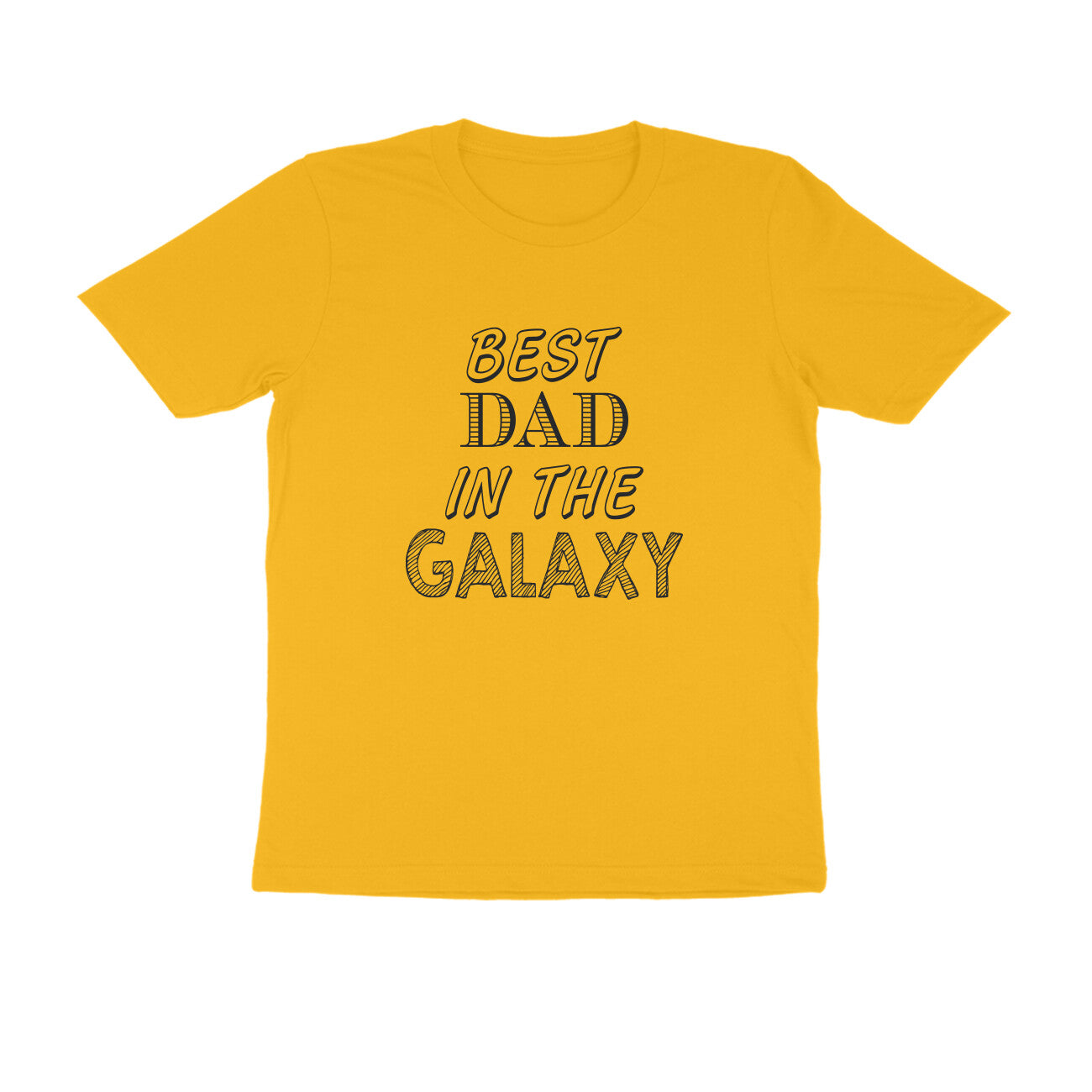 Half Sleeve Round Neck T-Shirt – Best Dad in the Galaxy puraidoprints