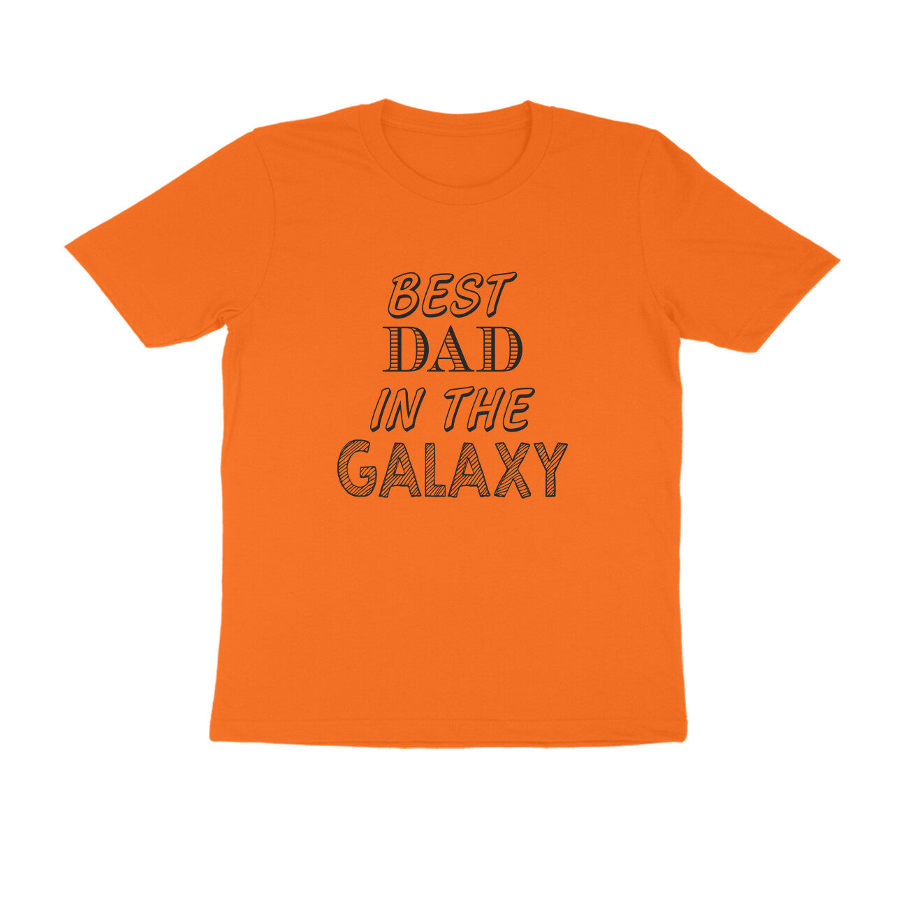 Half Sleeve Round Neck T-Shirt – Best Dad in the Galaxy puraidoprints