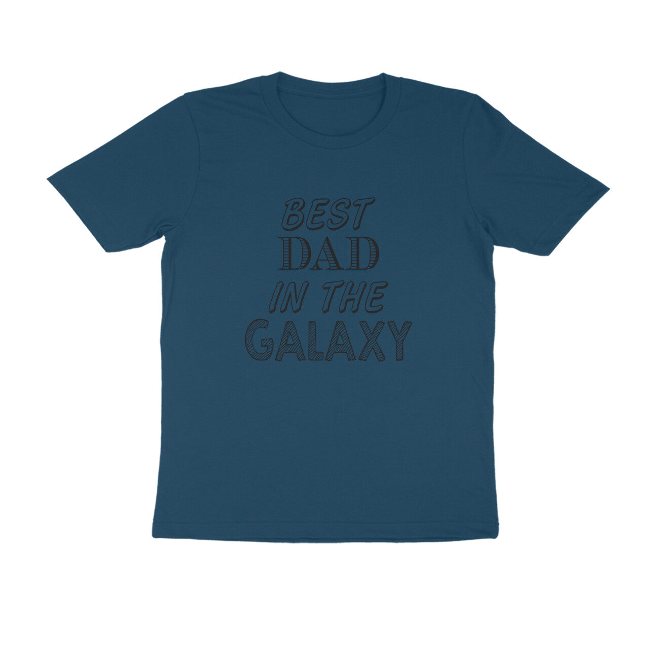 Half Sleeve Round Neck T-Shirt – Best Dad in the Galaxy puraidoprints