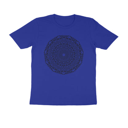 Half Sleeve Round Neck T-Shirt –  Black Mandala 4 puraidoprints