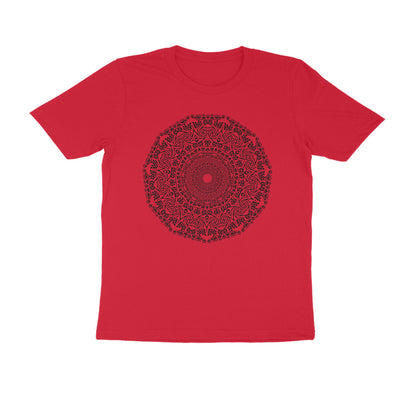 Half Sleeve Round Neck T-Shirt –  Black Mandala 4 puraidoprints