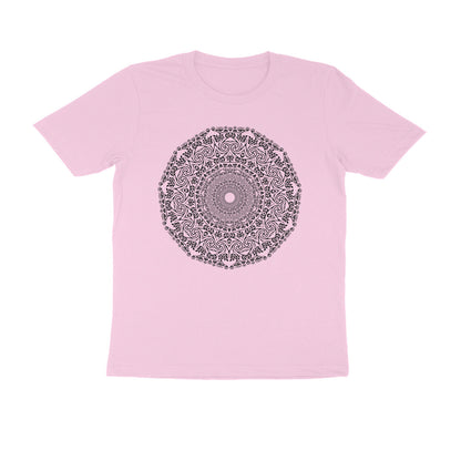 Half Sleeve Round Neck T-Shirt –  Black Mandala 4 puraidoprints