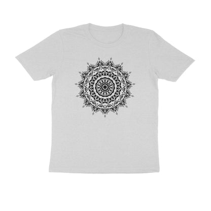 Half Sleeve Round Neck T-Shirt –  Black Mandala 5 puraidoprints