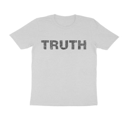 Half Sleeve Round Neck T-Shirt – Black Text - Truth puraidoprints