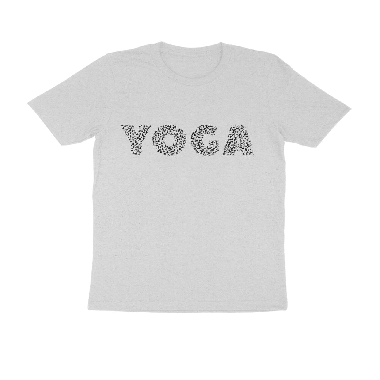 Half Sleeve Round Neck T-Shirt – Black Text - Yoga puraidoprints