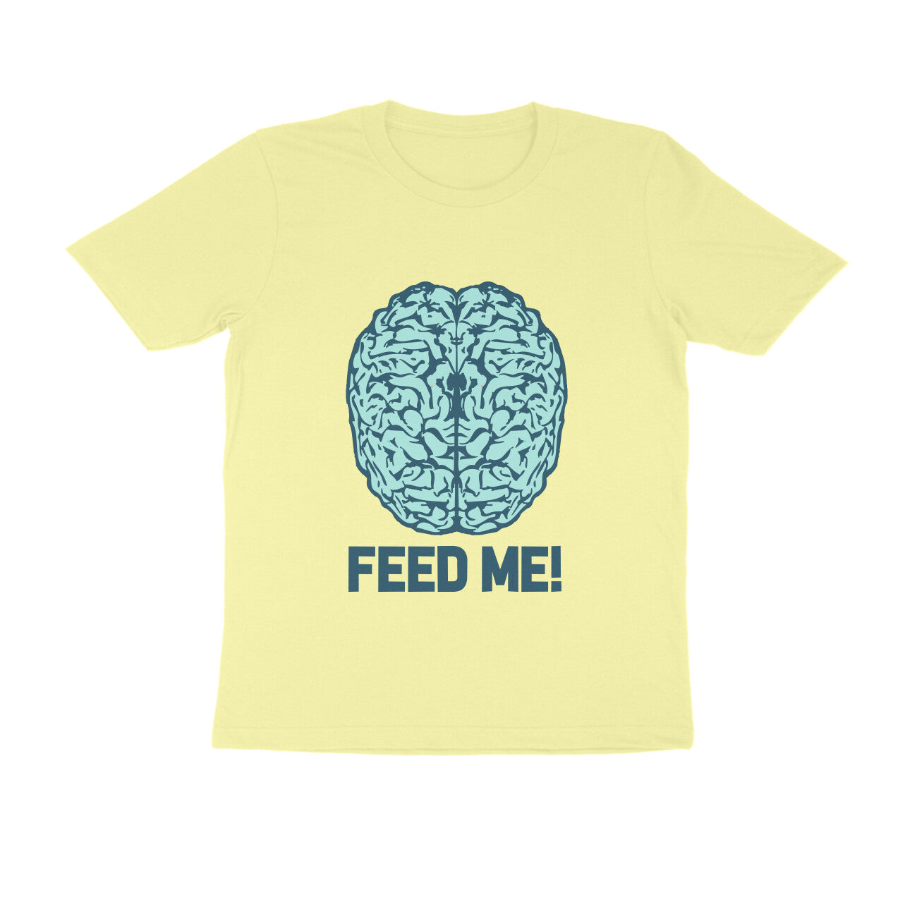 Half Sleeve Round Neck T-Shirt – Brainy -Feed Me puraidoprints