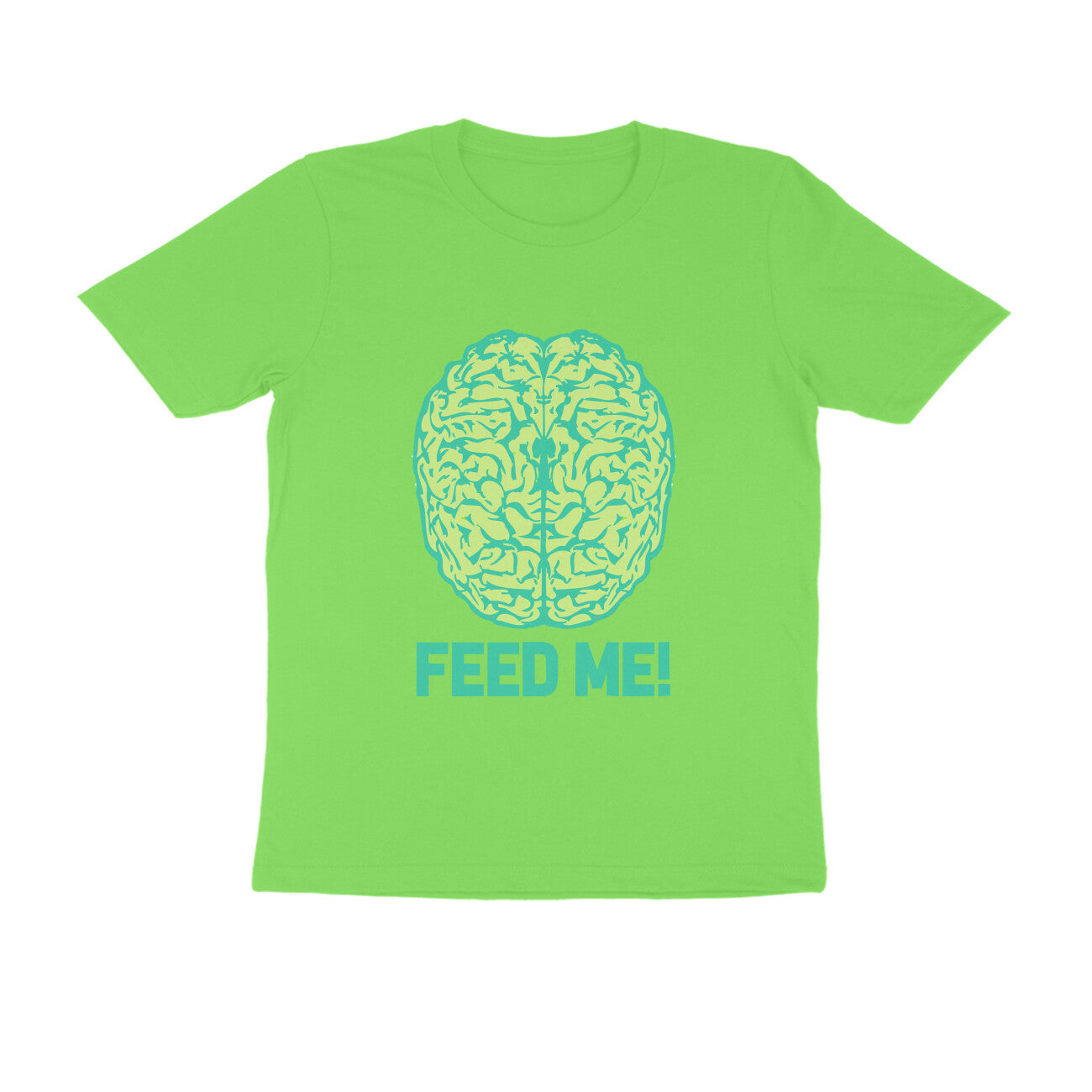 Half Sleeve Round Neck T-Shirt – Brainy -Feed Me puraidoprints