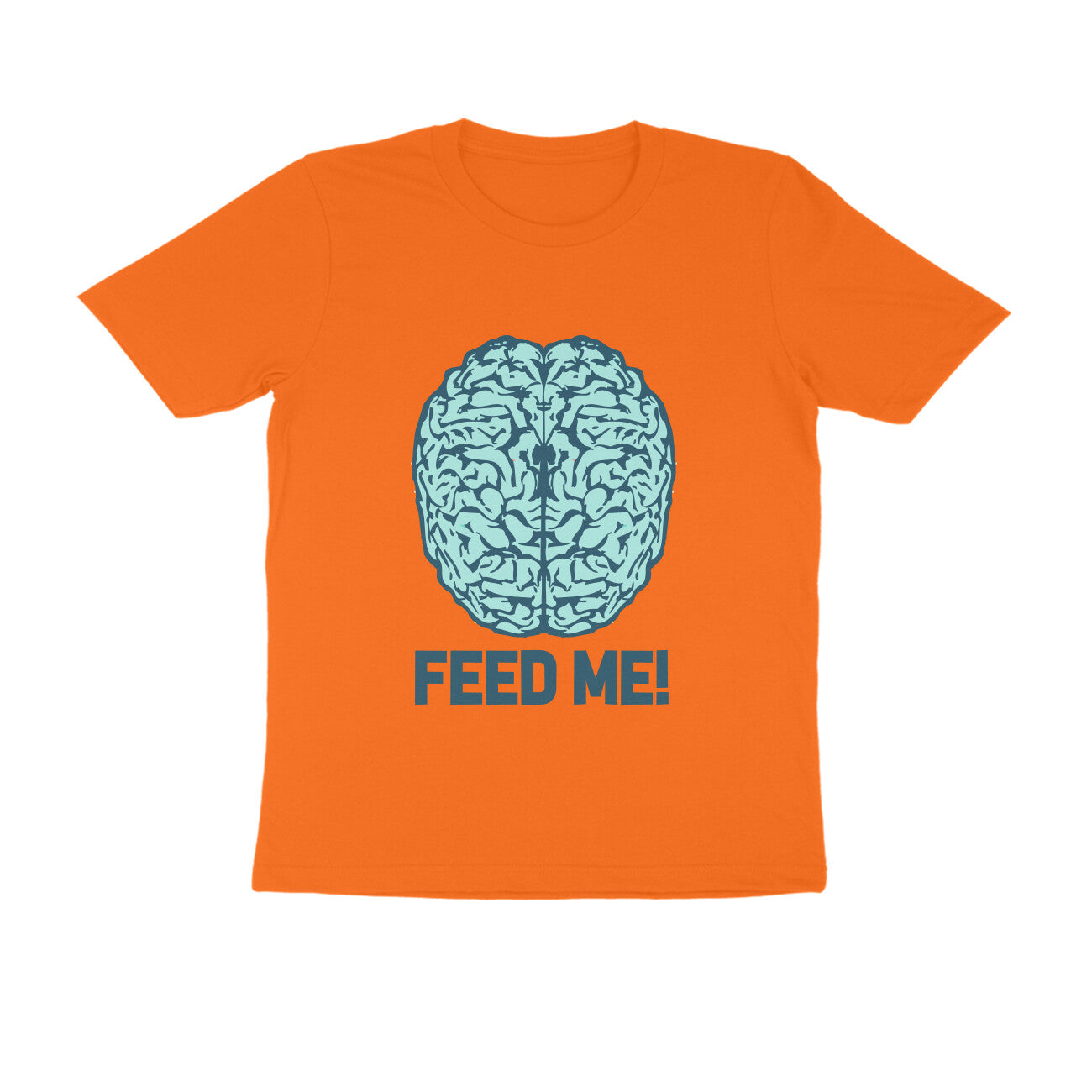 Half Sleeve Round Neck T-Shirt – Brainy -Feed Me puraidoprints