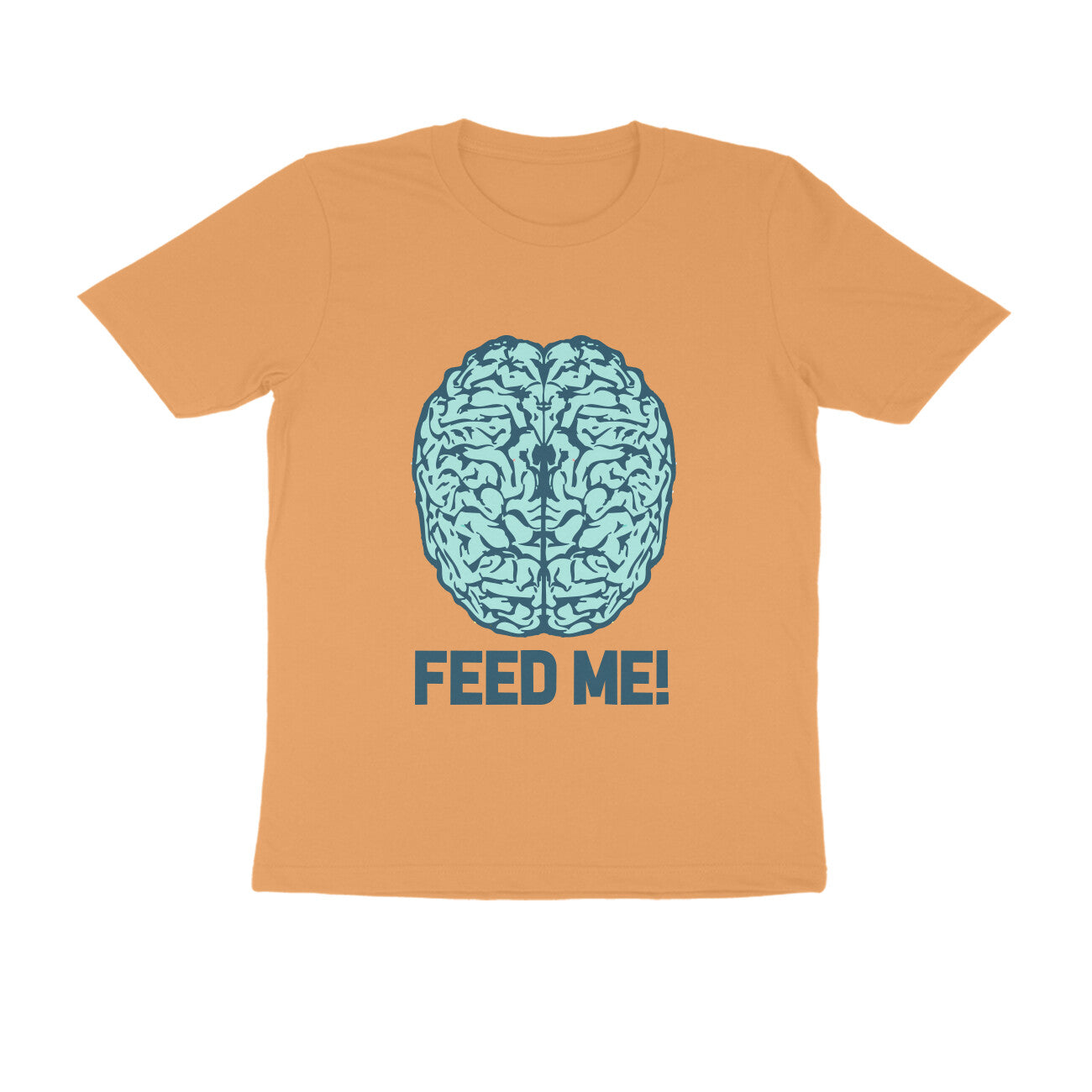 Half Sleeve Round Neck T-Shirt – Brainy -Feed Me puraidoprints