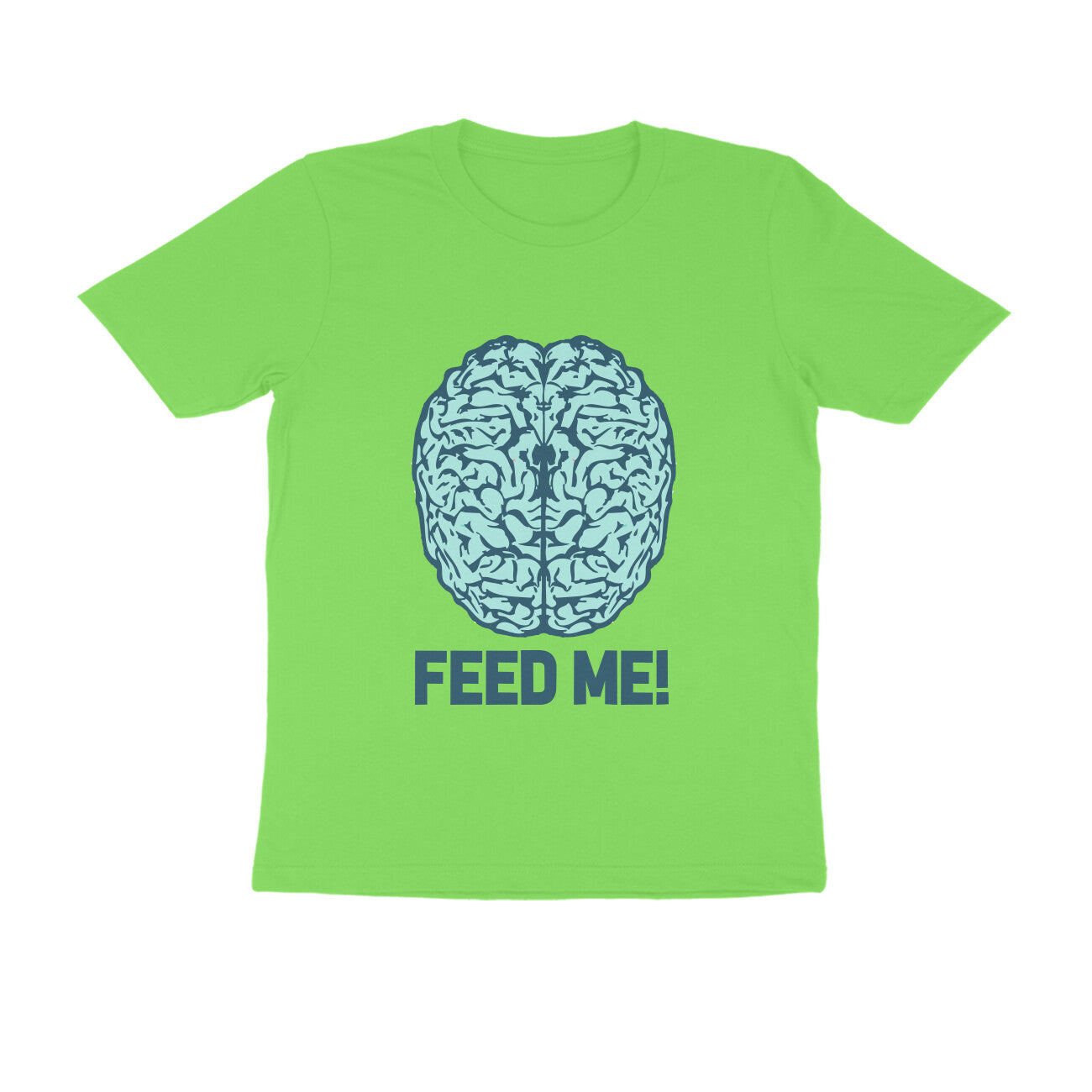 Half Sleeve Round Neck T-Shirt – Brainy -Feed Me puraidoprints