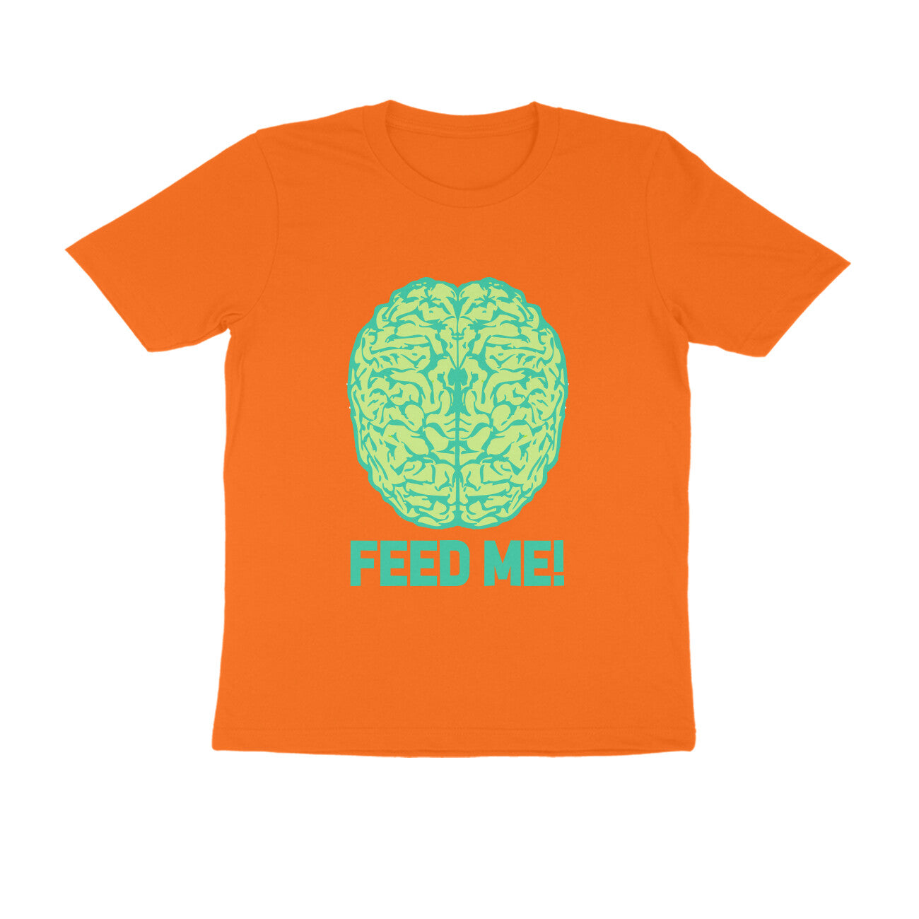 Half Sleeve Round Neck T-Shirt – Brainy -Feed Me puraidoprints