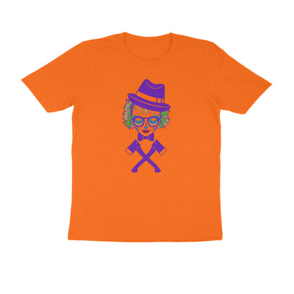 Half Sleeve Round Neck T-Shirt – Carnival mask 2 puraidoprints