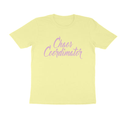 Half Sleeve Round Neck T-Shirt – Chaos Coordinator 3 puraidoprints