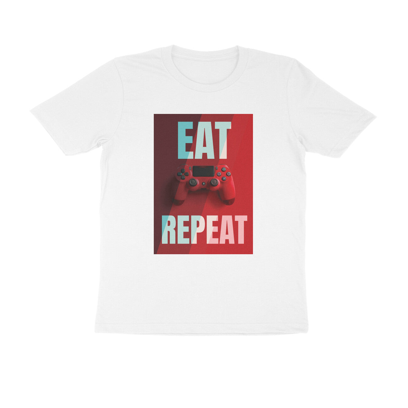 Half Sleeve Round Neck T-Shirt – Eat Game Repeat puraidoprints