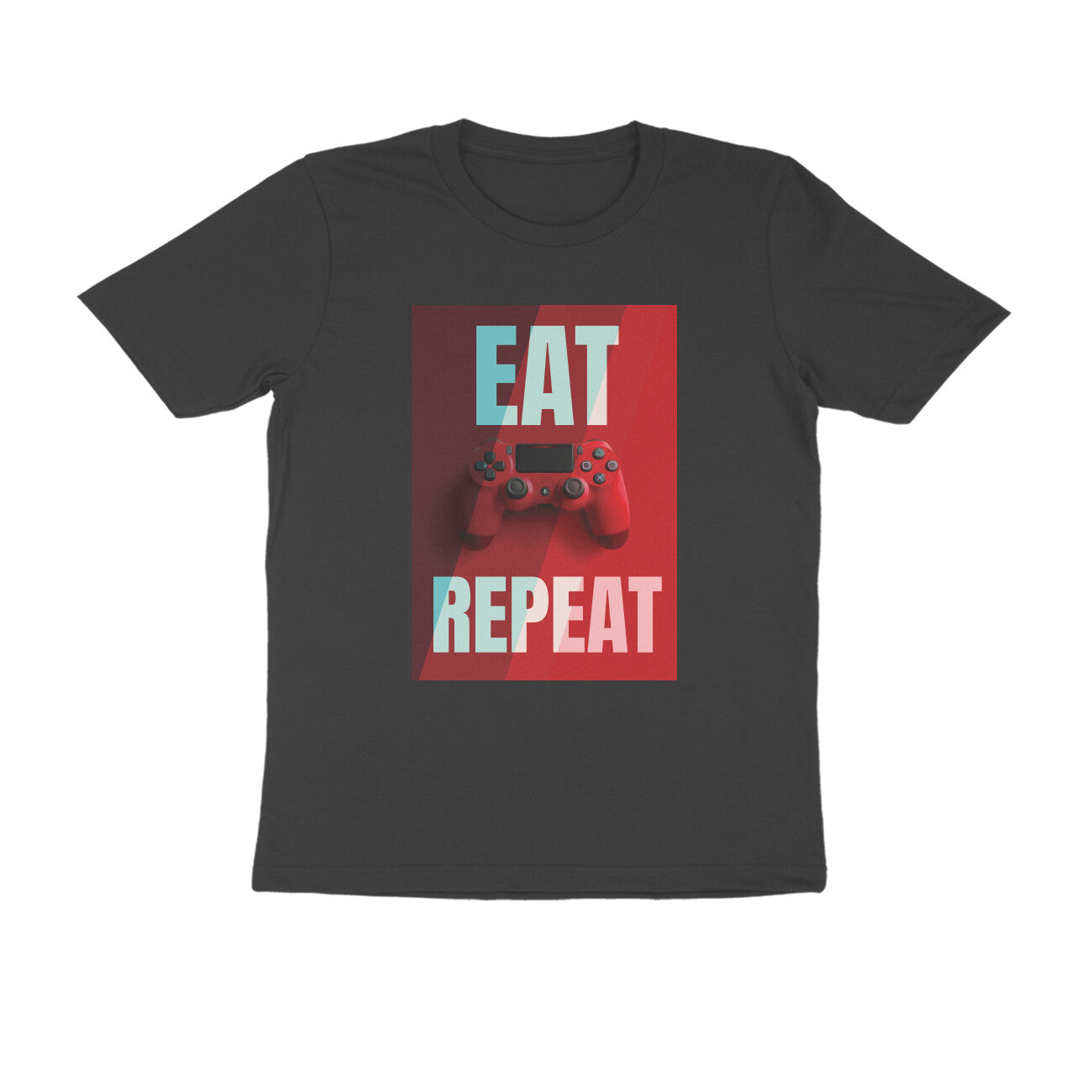 Half Sleeve Round Neck T-Shirt – Eat Game Repeat puraidoprints