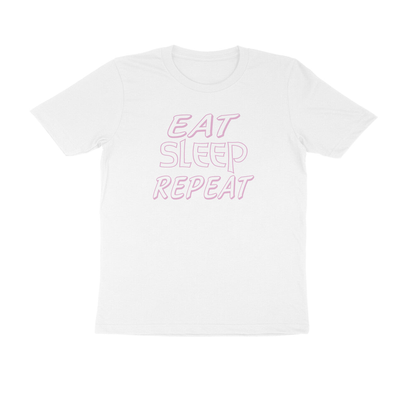 Half Sleeve Round Neck T-Shirt – Eat Sleep Repeat 1 puraidoprints