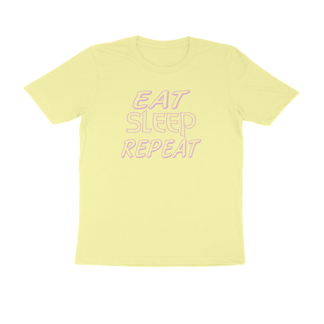 Half Sleeve Round Neck T-Shirt – Eat Sleep Repeat 1 puraidoprints