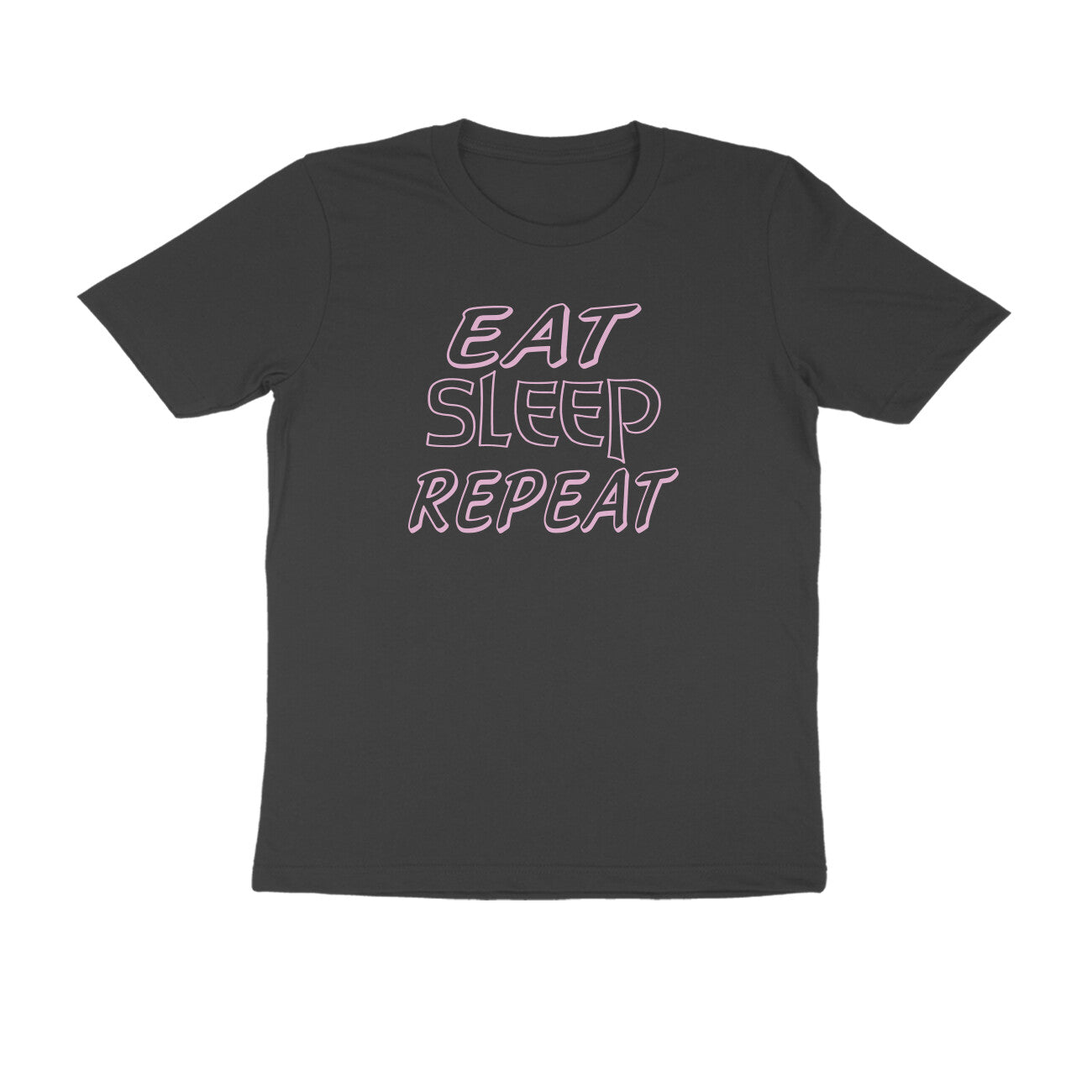 Half Sleeve Round Neck T-Shirt – Eat Sleep Repeat 1 puraidoprints