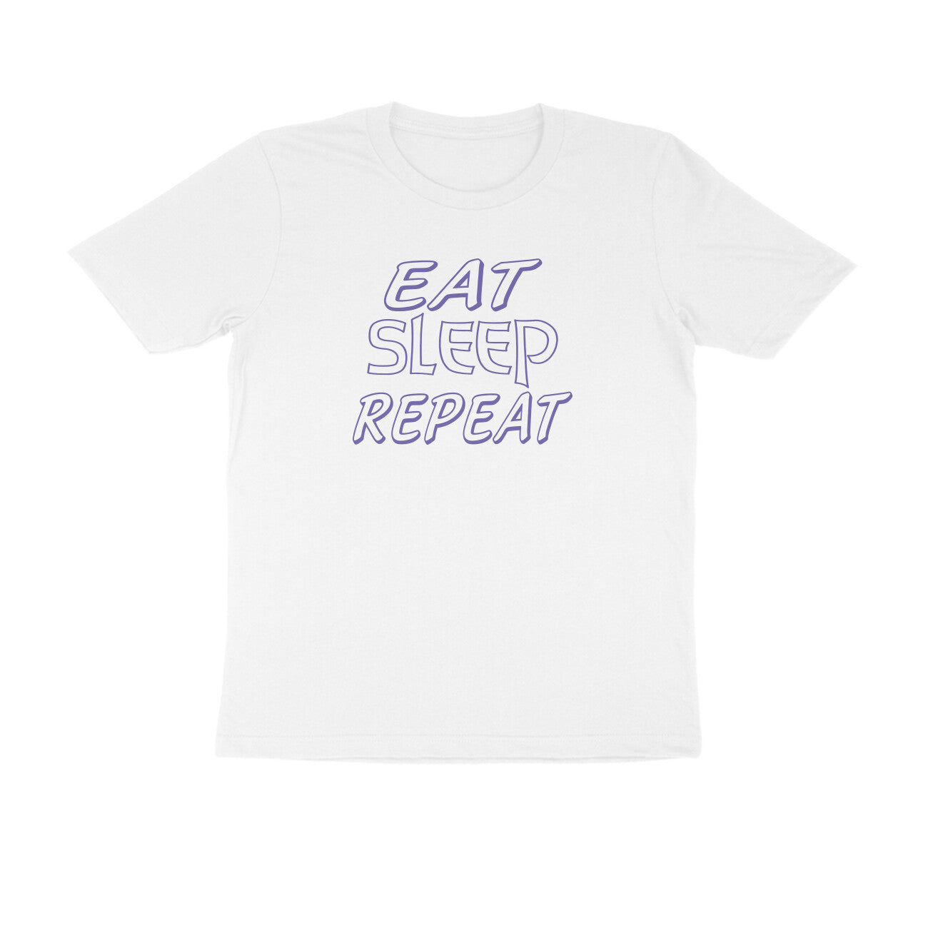 Half Sleeve Round Neck T-Shirt – Eat Sleep Repeat 2 puraidoprints