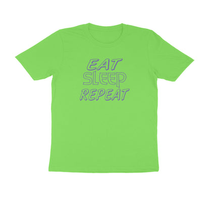 Half Sleeve Round Neck T-Shirt – Eat Sleep Repeat 2 puraidoprints