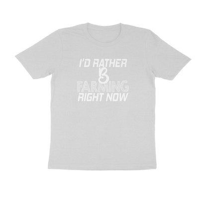 Half Sleeve Round Neck T-Shirt – I’d rather B farming right now 2 puraidoprints