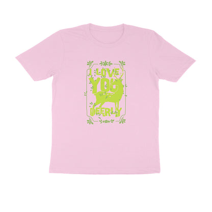 Half Sleeve Round Neck T-Shirt – I love you deerly 3 puraidoprints