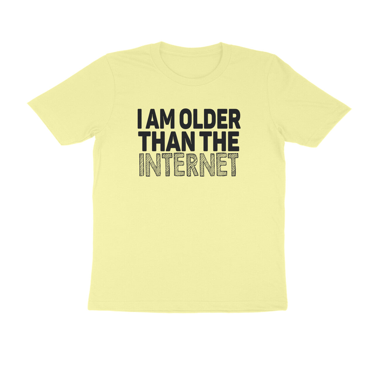 Half Sleeve Round Neck T-Shirt – I’m older than the internet 1 puraidoprints