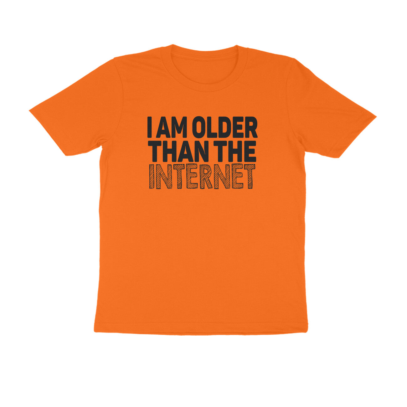 Half Sleeve Round Neck T-Shirt – I’m older than the internet 1 puraidoprints