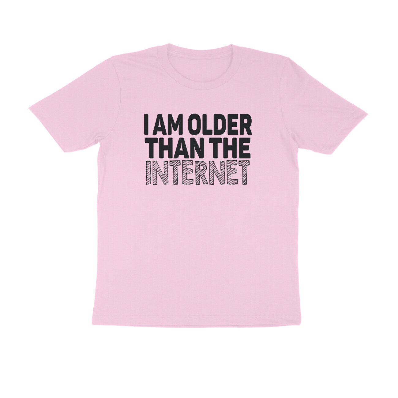 Half Sleeve Round Neck T-Shirt – I’m older than the internet 1 puraidoprints