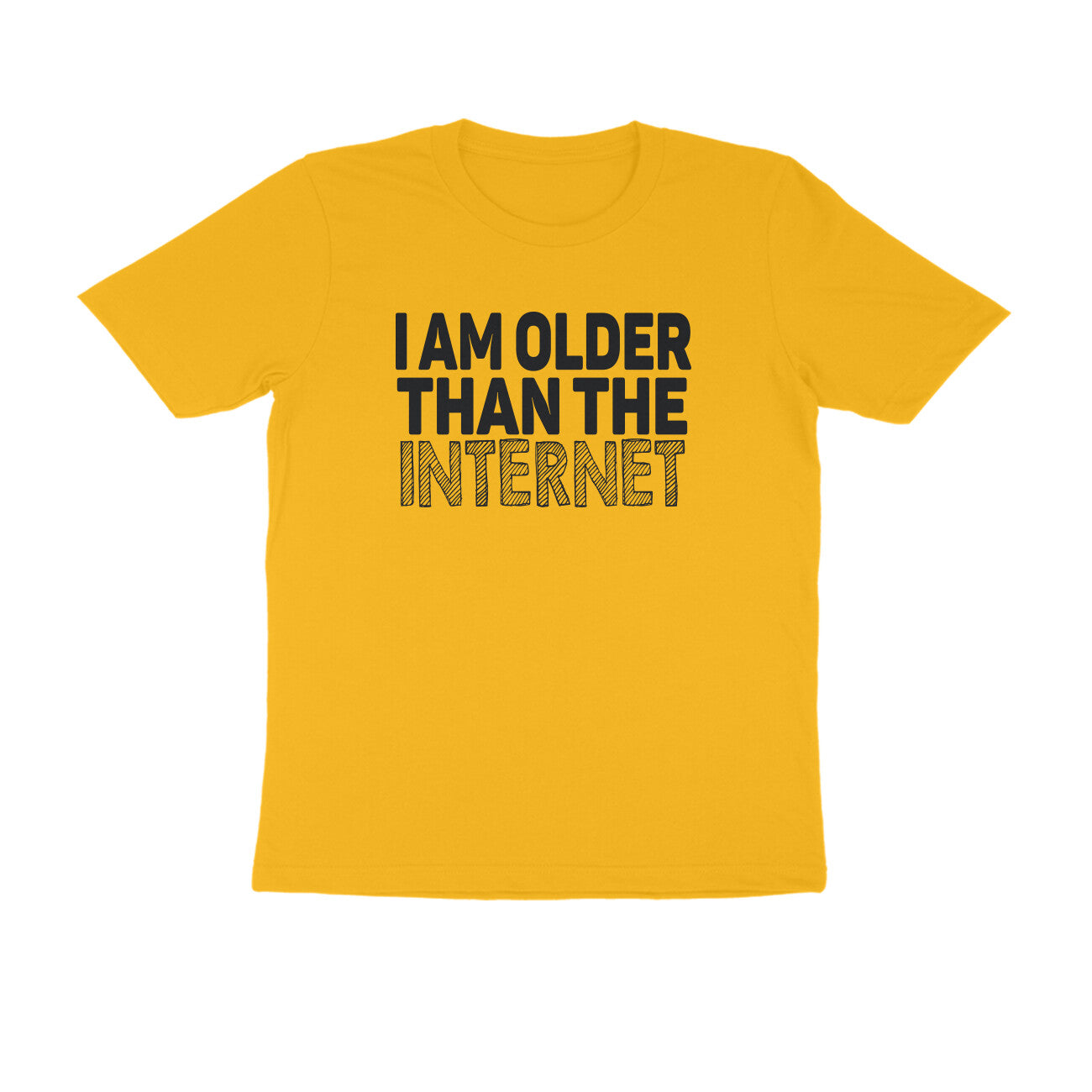 Half Sleeve Round Neck T-Shirt – I’m older than the internet 1 puraidoprints