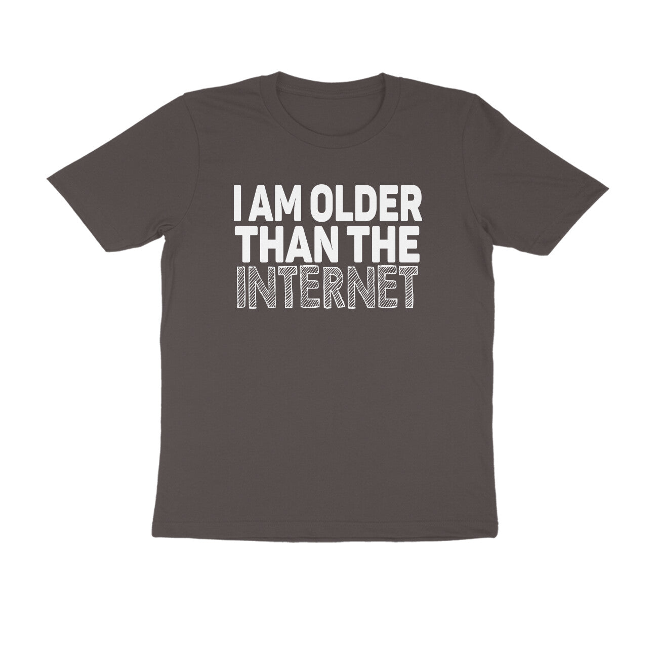 Half Sleeve Round Neck T-Shirt – I’m older than the internet 2 puraidoprints