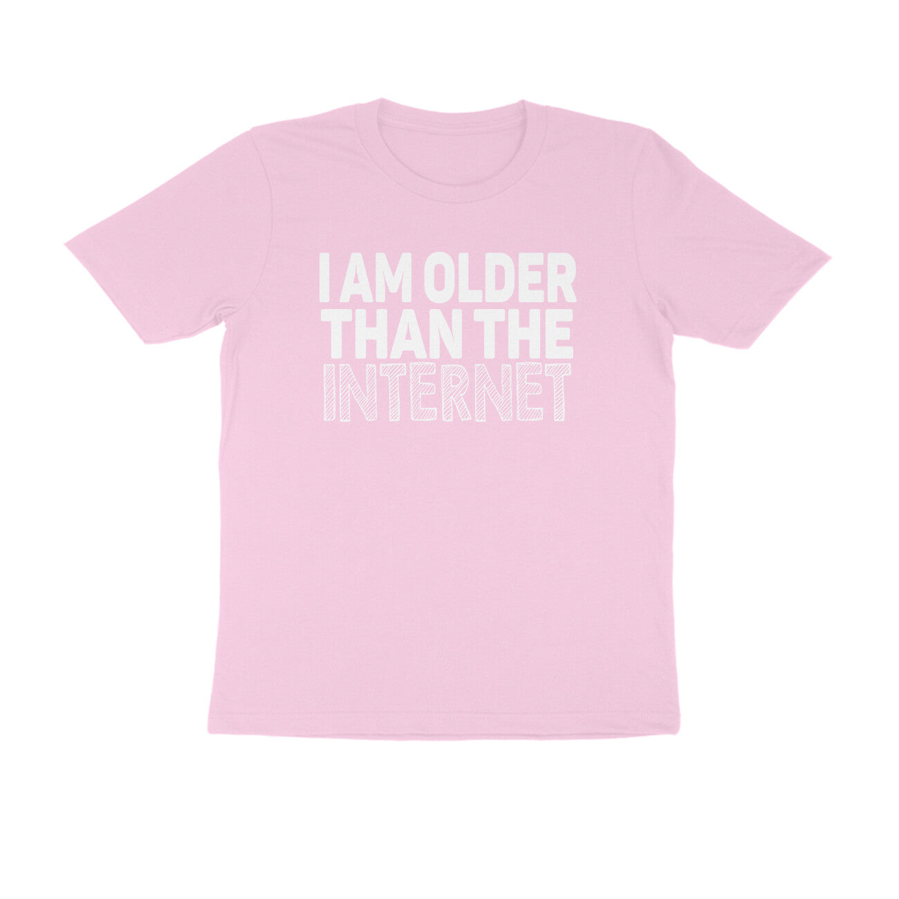 Half Sleeve Round Neck T-Shirt – I’m older than the internet 2 puraidoprints