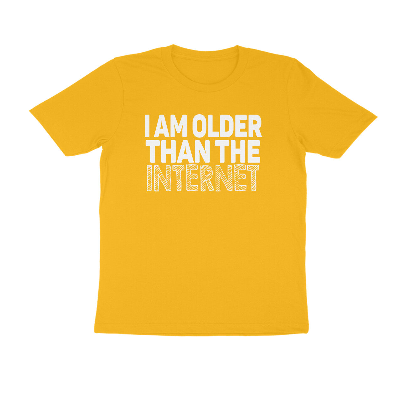 Half Sleeve Round Neck T-Shirt – I’m older than the internet 2 puraidoprints